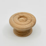 Round Oak Cabinet Knob "Palmer" Wood Knob - Forge Hardware Studio