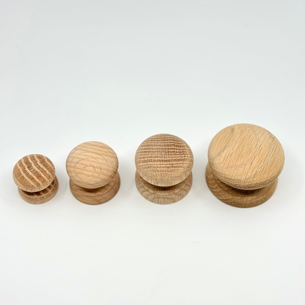 Round Oak Cabinet Knob "Pinecrest" Wood Knob - Forge Hardware Studio
