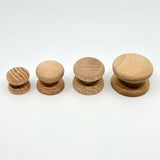 Round Oak Cabinet Knob "Pinecrest" Wood Knob - Forge Hardware Studio