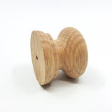Round Oak Cabinet Knob "Pinecrest" Wood Knob - Forge Hardware Studio