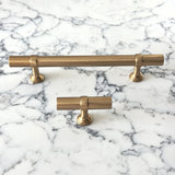 Smooth T-Bar "Contemporary" Champagne Bronze Knobs and Pulls - Forge Hardware Studio