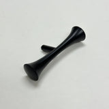 Hourglass Drawer Pull "MCM 01" Matte Black Mid-Century Cabinet Knob - Forge Hardware Studio