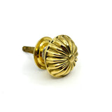 Unlacquered Brass "Sabine" Spool Cabinet Knob - Forge Hardware Studio