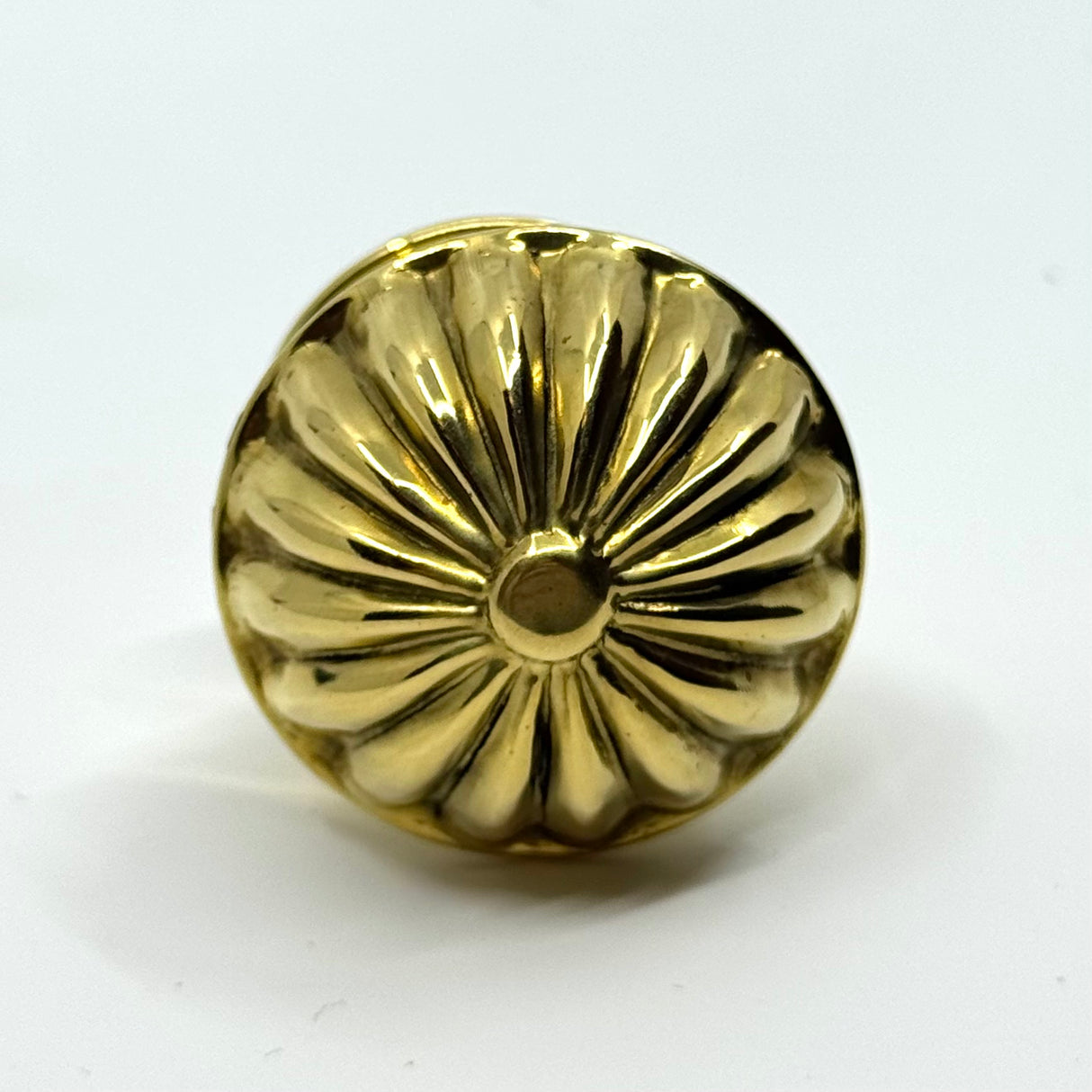 Unlacquered Brass "Sabine" Spool Cabinet Knob - Forge Hardware Studio