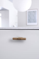 Lacquered Oak "Join" Wood Cabinet Knobs and Drawer Handles - Forge Hardware Studio
