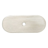 Brushed Nickel Rounded Drawer Pull Backplates - Forge Hardware Studio