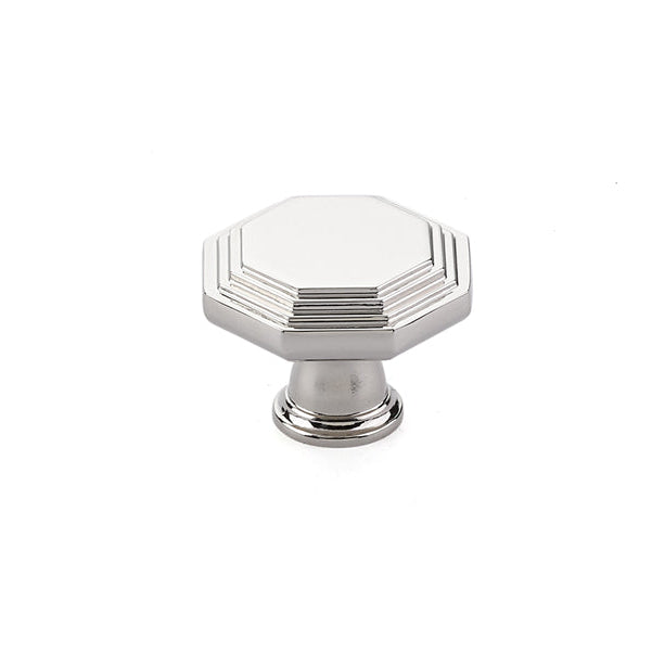 Polished Nickel "Elite Geometric" Cabinet Knobs and Drawer Pulls - Forge Hardware Studio