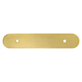 Champagne Bronze Rounded Drawer Pull Backplates - Forge Hardware Studio