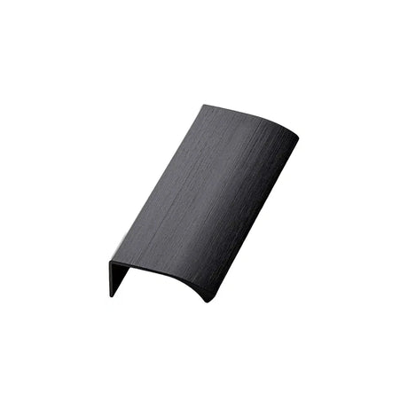 Brushed Matte Black "Edge Straight" Tab Drawer Pulls - Forge Hardware Studio