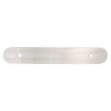 Brushed Nickel Rounded Drawer Pull Backplates - Forge Hardware Studio