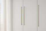 Brushed Gold "Manor" Knurled Cabinet Knobs and Drawer Pulls - Euro • Knobs