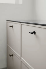 Matte Black "Manor" Knurled Cabinet Knobs and Drawer Pulls - Euro • Knobs