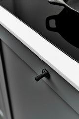 Matte Black "Motion" Knob and Drawer Pull - Forge Hardware Studio