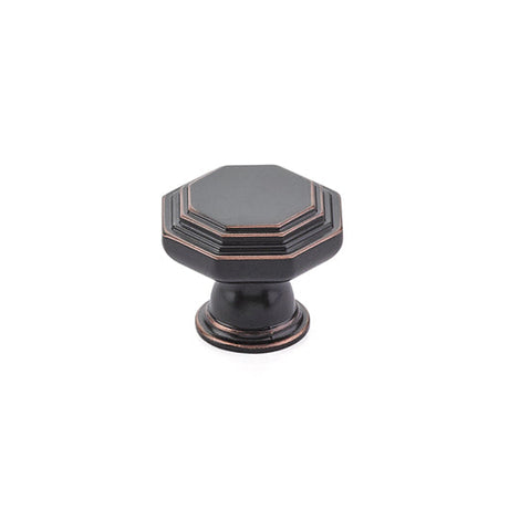 Oil Rubbed Bronze "Elite Geometric" Cabinet Knobs and Drawer Pulls - Forge Hardware Studio