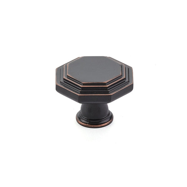 Oil Rubbed Bronze "Elite Geometric" Cabinet Knobs and Drawer Pulls - Forge Hardware Studio
