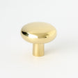 Polished Unlacquered Brass "Halo" Round Cabinet Knob and Hook - Forge Hardware Studio