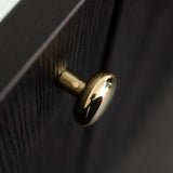 Polished Unlacquered Brass "Halo" Round Cabinet Knob and Hook - Forge Hardware Studio