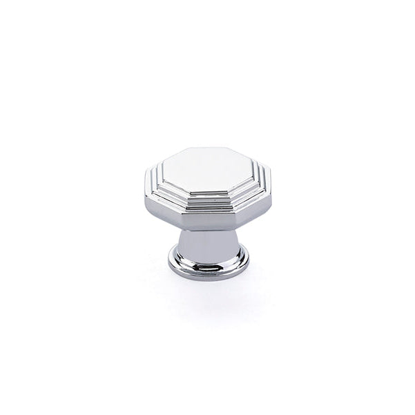 Polished Chrome "Elite Geometric" Cabinet Knobs and Drawer Pulls - Forge Hardware Studio