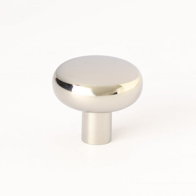 Polished Stainless Steel "Halo" Round Cabinet Knob and Hook - Forge Hardware Studio