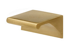 Satin Brass "Graham" Tab Drawer Pull - Forge Hardware Studio