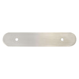 Brushed Nickel Rounded Drawer Pull Backplates - Forge Hardware Studio