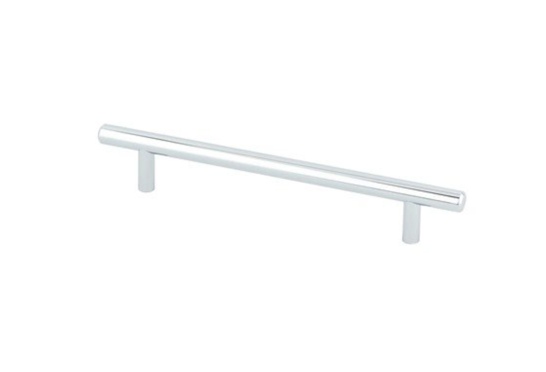 Polished Chrome "Dash" T-Bar Round Knob and Drawer Pulls - Forge Hardware Studio