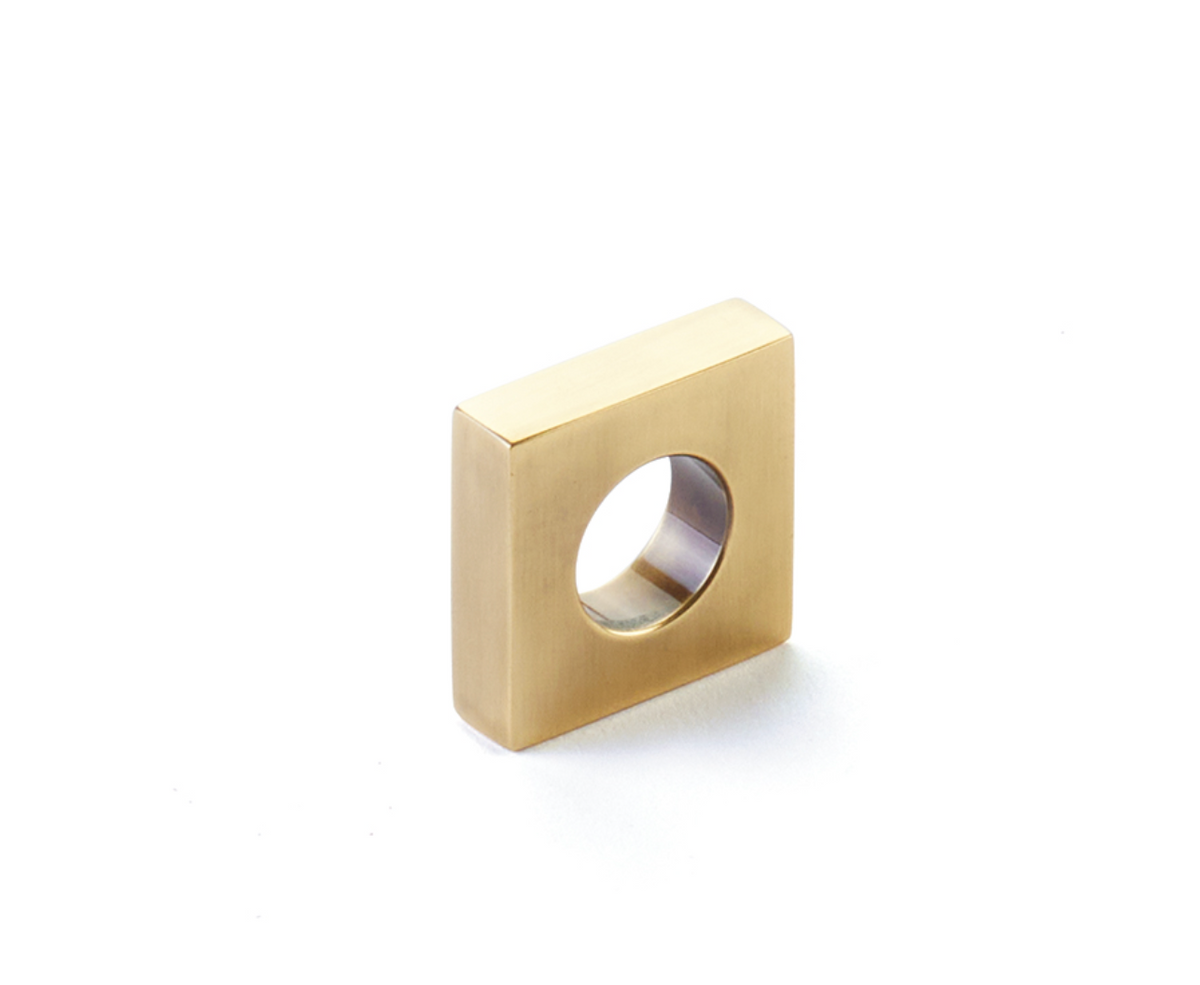 Vintage Brass "Loop" Square Drawer Pulls and Cabinet Knobs - Forge Hardware Studio