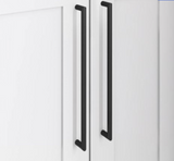 Matte Black "City" Drawer Pulls and Knob - Forge Hardware Studio