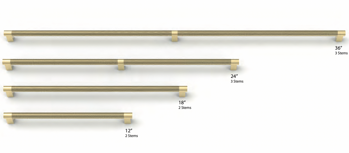 Knurled Polished Nickel and Champagne Bronze Dual-Finish Knobs and Pulls - Forge Hardware Studio
