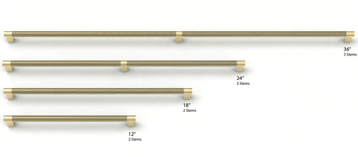 Knurled "Converse" Champagne Bronze and Black Dual-Finish Knobs and Pulls - Forge Hardware Studio