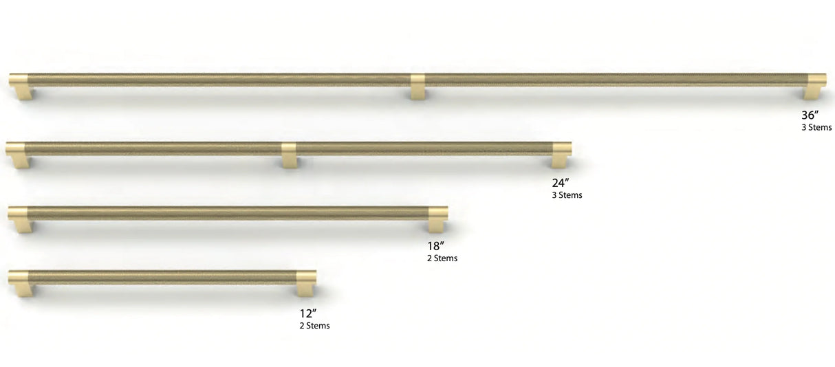 Knurled "Converse" Champagne Bronze Cabinet Knobs and Drawer Pulls - Forge Hardware Studio