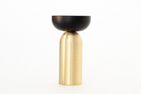 Brass and Black "Pedestal Bowl" Round Wall Hook - Forge Hardware Studio