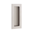 Modern Knurled Rectangular Solid Brass Recess Door Pull in Satin Nickel - Forge Hardware Studio