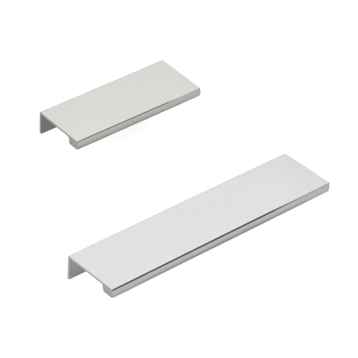 Polished Chrome "Dina" Tab Finger Drawer Pulls - Forge Hardware Studio