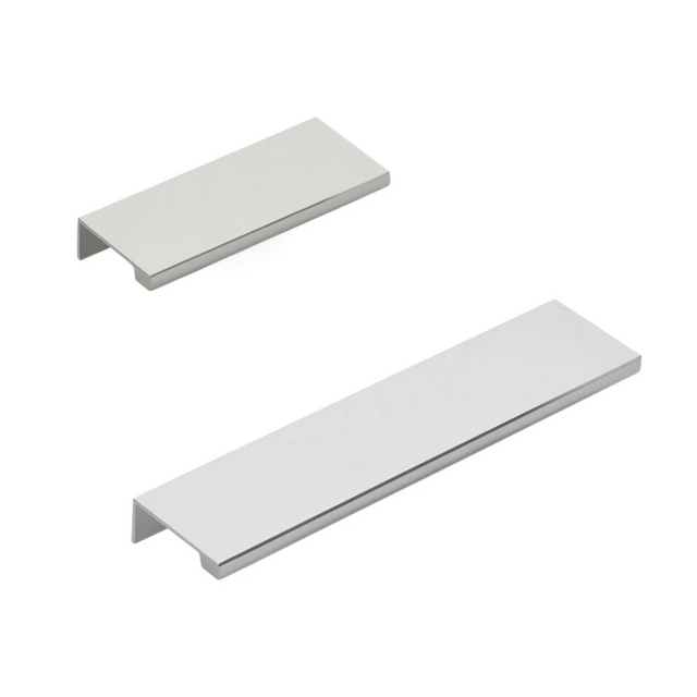 Polished Chrome "Dina" Tab Finger Drawer Pulls - Forge Hardware Studio