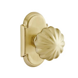 Transitional "Heritage" Flower Door Knob in Satin Brass - Forge Hardware Studio