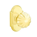 Transitional "Heritage" Flower Door Knob in Unlacquered Brass - Forge Hardware Studio