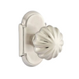 Transitional Satin Nickel "Heritage" Flower Door Knob - Forge Hardware Studio