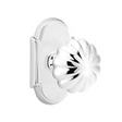 Transitional Polished Chrome "Heritage" Flower Door Knob - Forge Hardware Studio