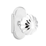 Transitional Polished Chrome "Heritage" Flower Door Knob - Forge Hardware Studio