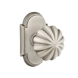Transitional Pewter "Heritage" Flower Door Knob - Forge Hardware Studio