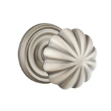 Transitional Pewter "Heritage" Flower Door Knob - Forge Hardware Studio