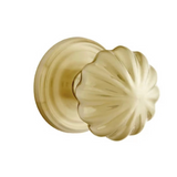 Transitional "Heritage" Flower Door Knob in Satin Brass - Forge Hardware Studio