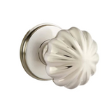 Transitional Satin Nickel "Heritage" Flower Door Knob - Forge Hardware Studio