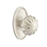 Transitional Satin Nickel "Heritage" Flower Door Knob - Forge Hardware Studio