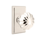 Transitional Polished Nickel "Heritage" Flower Door Knob - Forge Hardware Studio