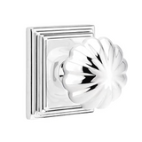 Transitional Polished Chrome "Heritage" Flower Door Knob - Forge Hardware Studio