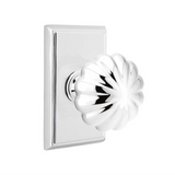 Transitional Polished Chrome "Heritage" Flower Door Knob - Forge Hardware Studio