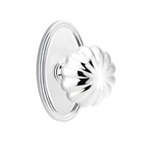 Transitional Polished Chrome "Heritage" Flower Door Knob - Forge Hardware Studio