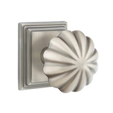Transitional Pewter "Heritage" Flower Door Knob - Forge Hardware Studio